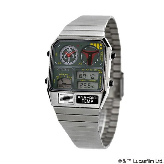 Citizen JG2110-51W ANA-DIGI TEMP STAR WARS BOBA FETT Limited 350