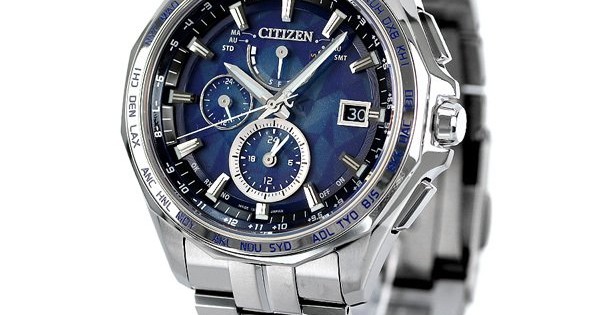 CITIZEN◇クォーツ腕時計/ATTESA/アナログ/NVY/SLV/AT9098-51L