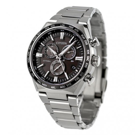 Citizen ATTESA CB5966-69E Eco-Drive Radio Wave Black Titanium