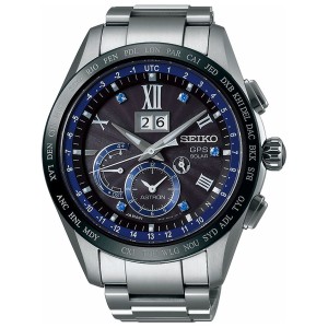 Seiko Astron SBXB145 Big-Date GPS Solar with Blue Sapphire