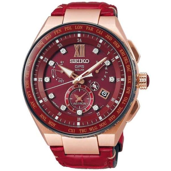 Seiko Astron SBXB158 Executive Line GPS Solar with Diamonds